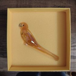 Swarovski crystal parakeet