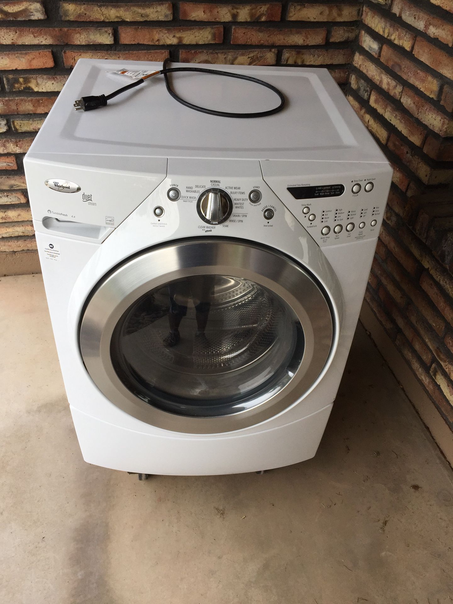 Whirlpool Duet Steam Front Load Washer White - WFW9550WW 3.8 cu. ft. - Bad bearing