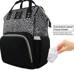 White Leppard Diaper Bag 
