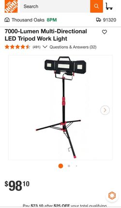 7000-Lumen Multi-Directional LED Tripod Work Light