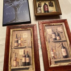 Nice Vintage Small Wooden Decorative Pictures One 3 D
