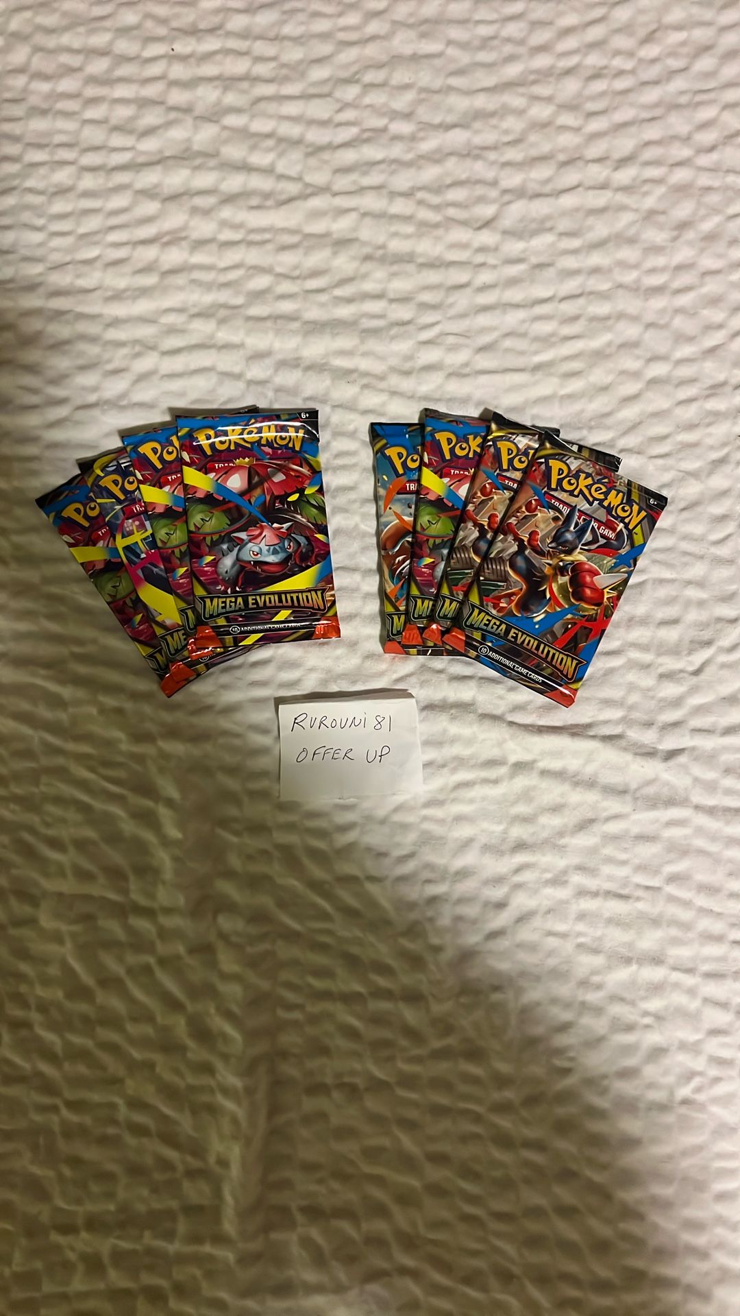 8 Pokemon Mega Evolution Booster Packs New and Sealed English