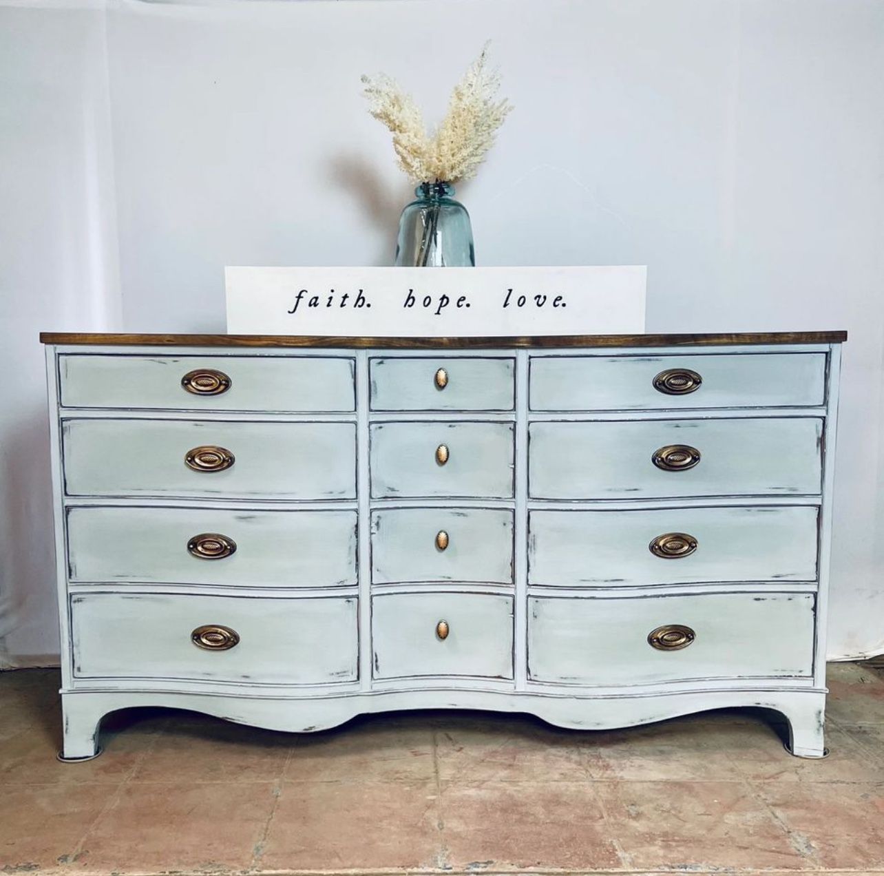 Vintage Bassett Serpentine Dresser