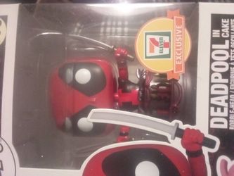 Funko Pop Deadpool in Cake #776, 7-Eleven exclusive metallic
