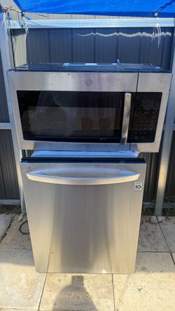 Stainless Steel Microwave and LG Dishwasher