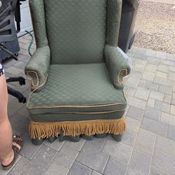 Vintage Antique Chair Rocking Rocker Green