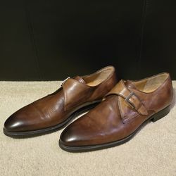 Magnanni single leather monk strap men's size 15