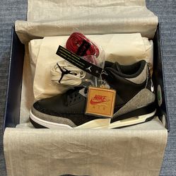 Size 10.5 Men's  Levi's x Air Jordan 3 Retro SP Black Denim IR0914-400 NEW