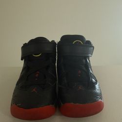 Jordan Air Retro 6 Rings Black/red Toddler Sneakers Size 8C