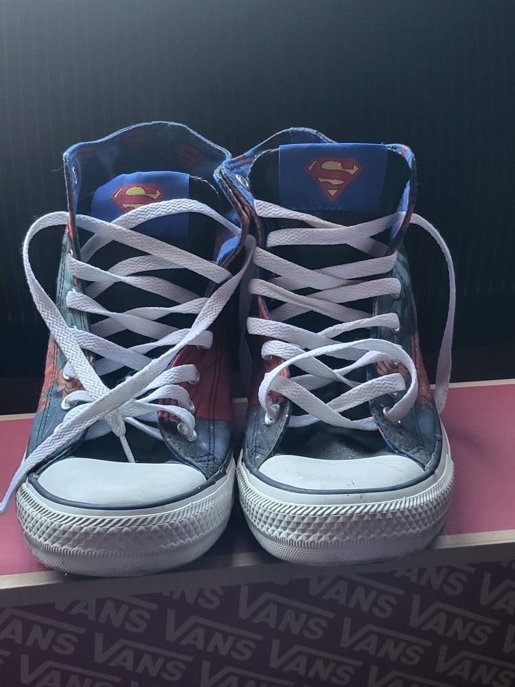 Chunky Taylor All Star Converse DC Comics Superman Size Mens 8 - Womens 10