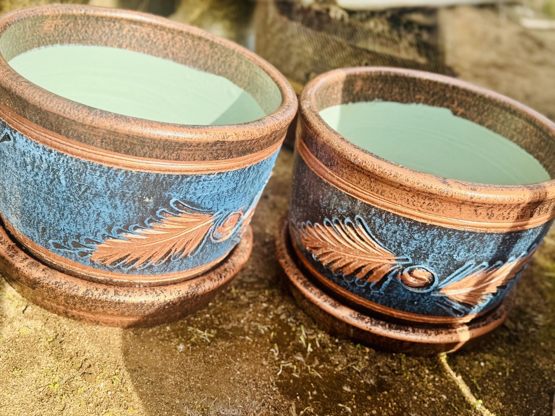 Planters With Drainage Plates Set $50