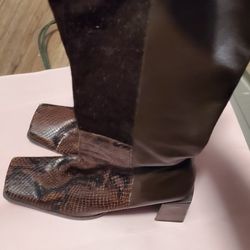 Enzo Angiolini Leather Boots Size 8