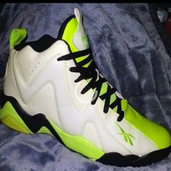 Reebok Kamikaze 2 Mid Glo Size 12 Neon Yellow And Black