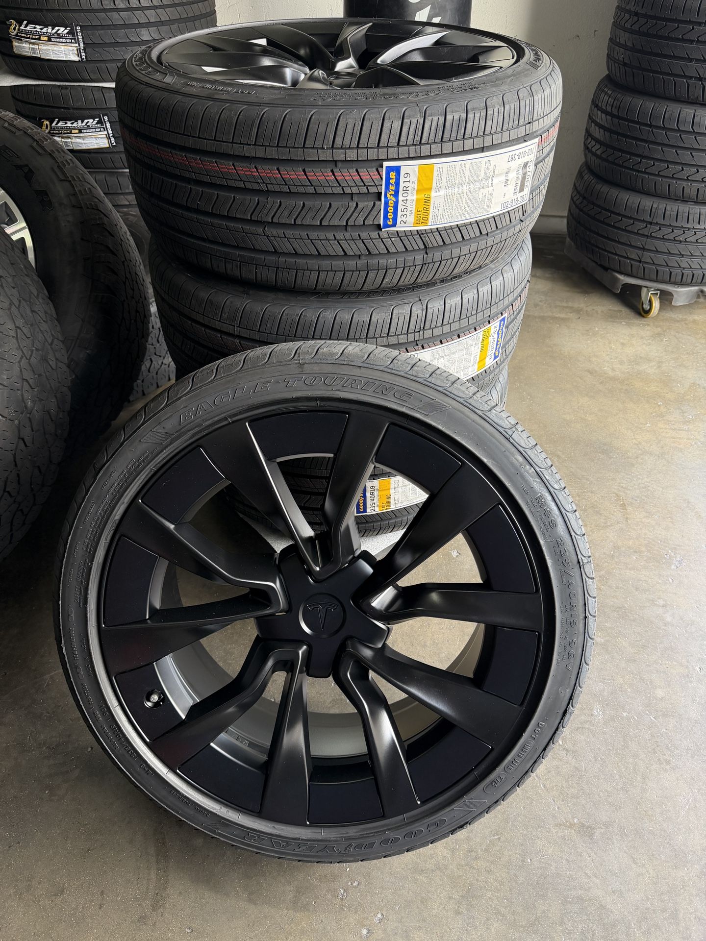 19” Tesla Model 3 OEM Wheels & Tires Satin Black BRAND NEW