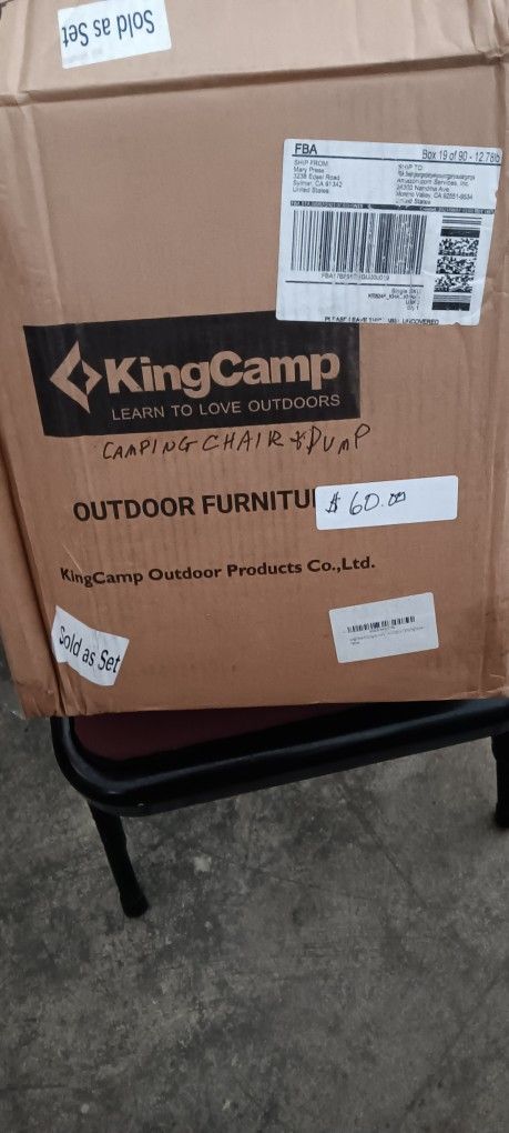 Outdoor Furniture Camp Chair and Pump
