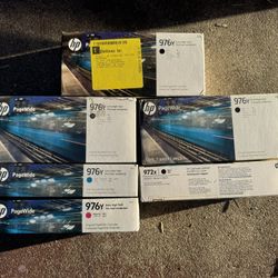 Hp Pagewide Ink Cartridges Lot 6 Pieces 976Y And 972X