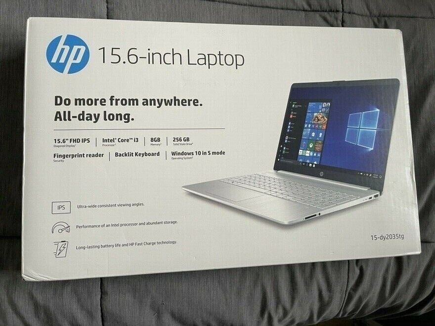 HP - 15.6" Laptop Intel Core i3 - 8GB Memory - 256GB SSD - Natural Silver SEALED
