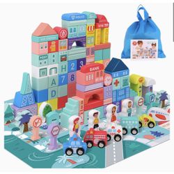 Wooden Building Blocks Set