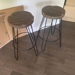 Wooden/Metal Barstools