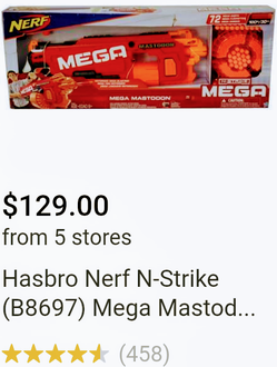  NERF N-Strike Mega Mastodon Blaster ( Exclusive) : Toys &  Games