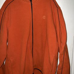Timberland Full Zip Orange Fleece JacketSize: 2XL
