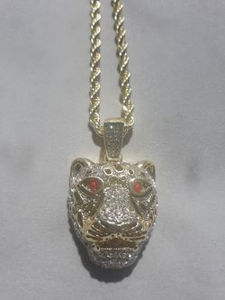 Designer rope chain with stones 20"