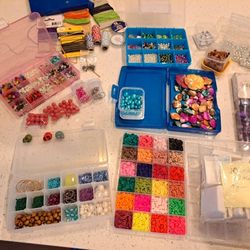 Thinning out beads group #2 beads, containers bead tray funnel