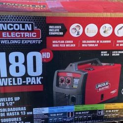Lincoln Electric 180 Amp Weld-Pak 180i Multi-Process Stick/MIG/Flux-Core/TIG, 120V or 230V Aluminum Welder