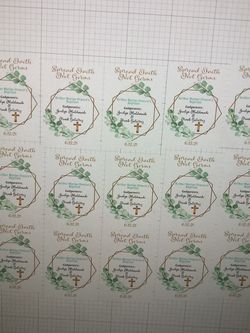 Baptism Labels, Hand Sanitizer Labes