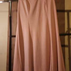 Roman Pink V-neck Sleeveless High Low Zips And Back Dress Very Pretty Size 14w Excellent Condition Only Worn Twice