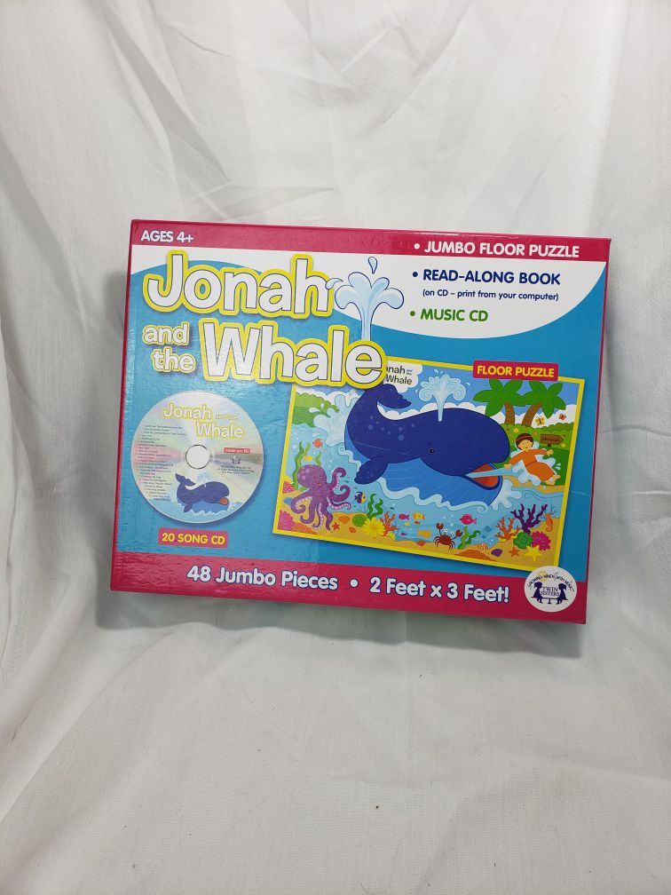 Johna and the whale floor puzzle & cd