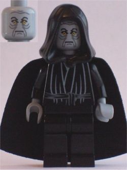 SW0124 Emperor Palpatine - Light Bluish Gray Head, Light Bluish Gray Hands