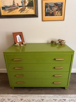 ✨ Vintage Mid-Century Bedroom Set w/ Family History – Chest, Dresser & 2 Nightstands ✨ 