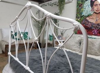 White Iron Headboard ~ Full Size