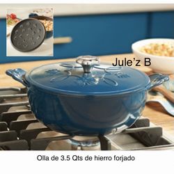 Princess House Olka De 3.5 Qts De Hierro Forjado Nueva En Su Caja 