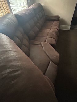 Soft Brown suede couch