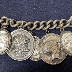 Vintage 1950s  Coin  Bracelet France Panama South Africa 