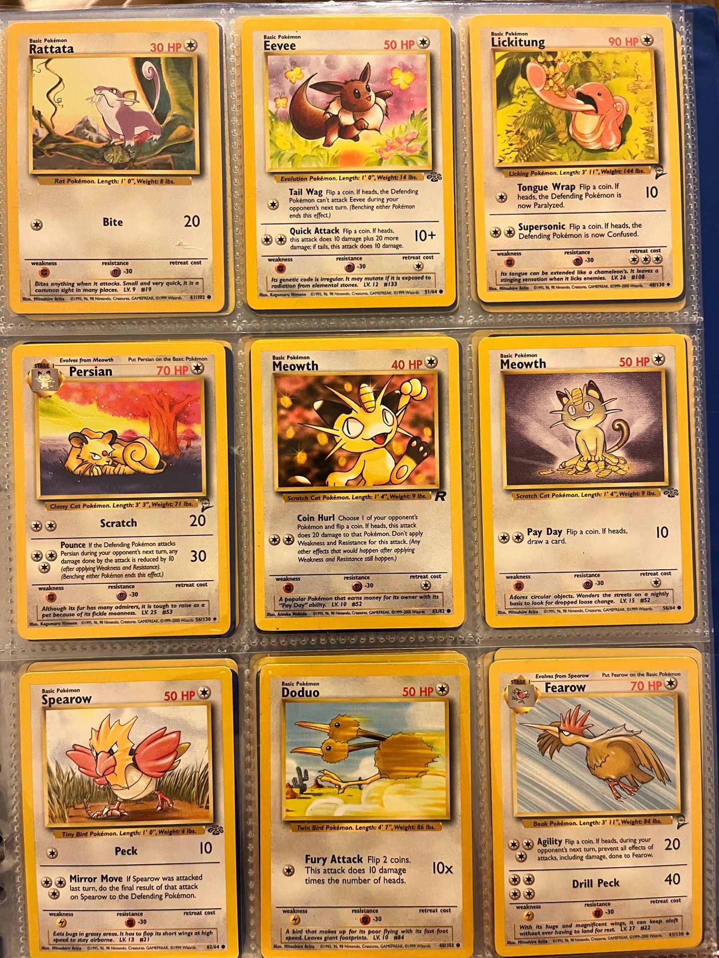 90 Vintage Pokémon Cards Near Mint (Bundle #36)