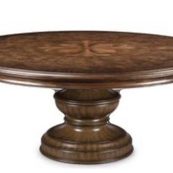 Thomasville Elba ‘72 Round Dinning Table In Dark rustic -  Hills Of Tuscany Collection- 
