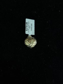 14KT Gold Puff Heart Pendant
