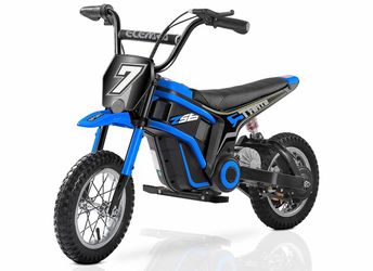 Electric Dirt Bike,350W Motorcycle 24V Ride on Toy for Big Kids w/LED Power Display,15.5 mph & 150lb Max,3 Speeds,Chain-Driven Motor,Twist-Grip Thrott