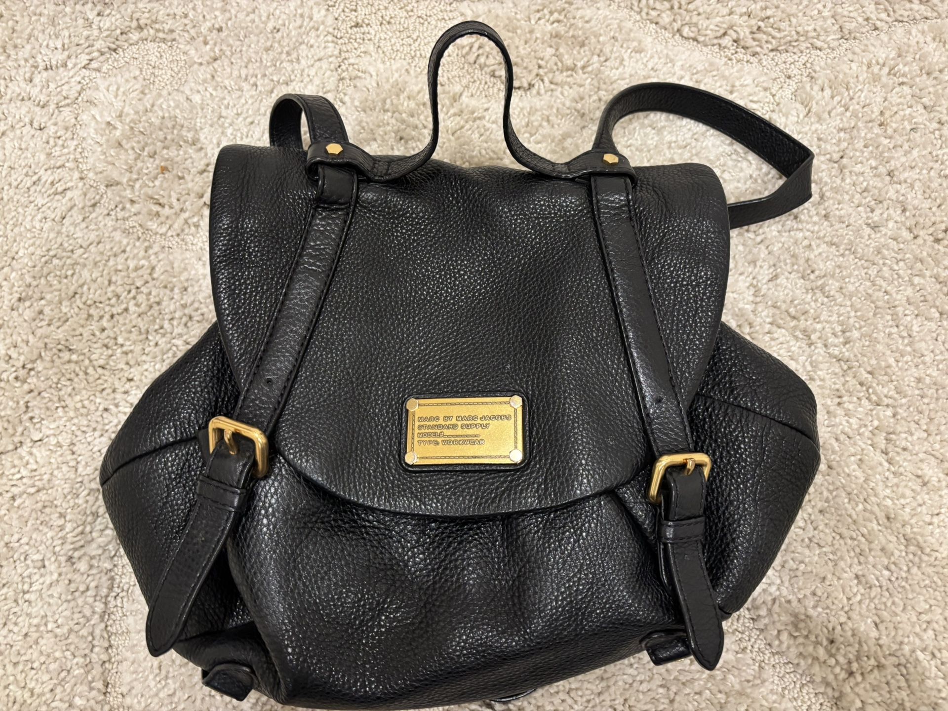 Authentic Marc By Marc Jacobs Leather Workwear Backpack Purse - 1 owner