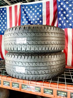 🇺🇸 2 GREAT USED TIRES LT285/70R17 YOKOHAMA GEOLANDER ALL SEASON TOURING 285 70 17
