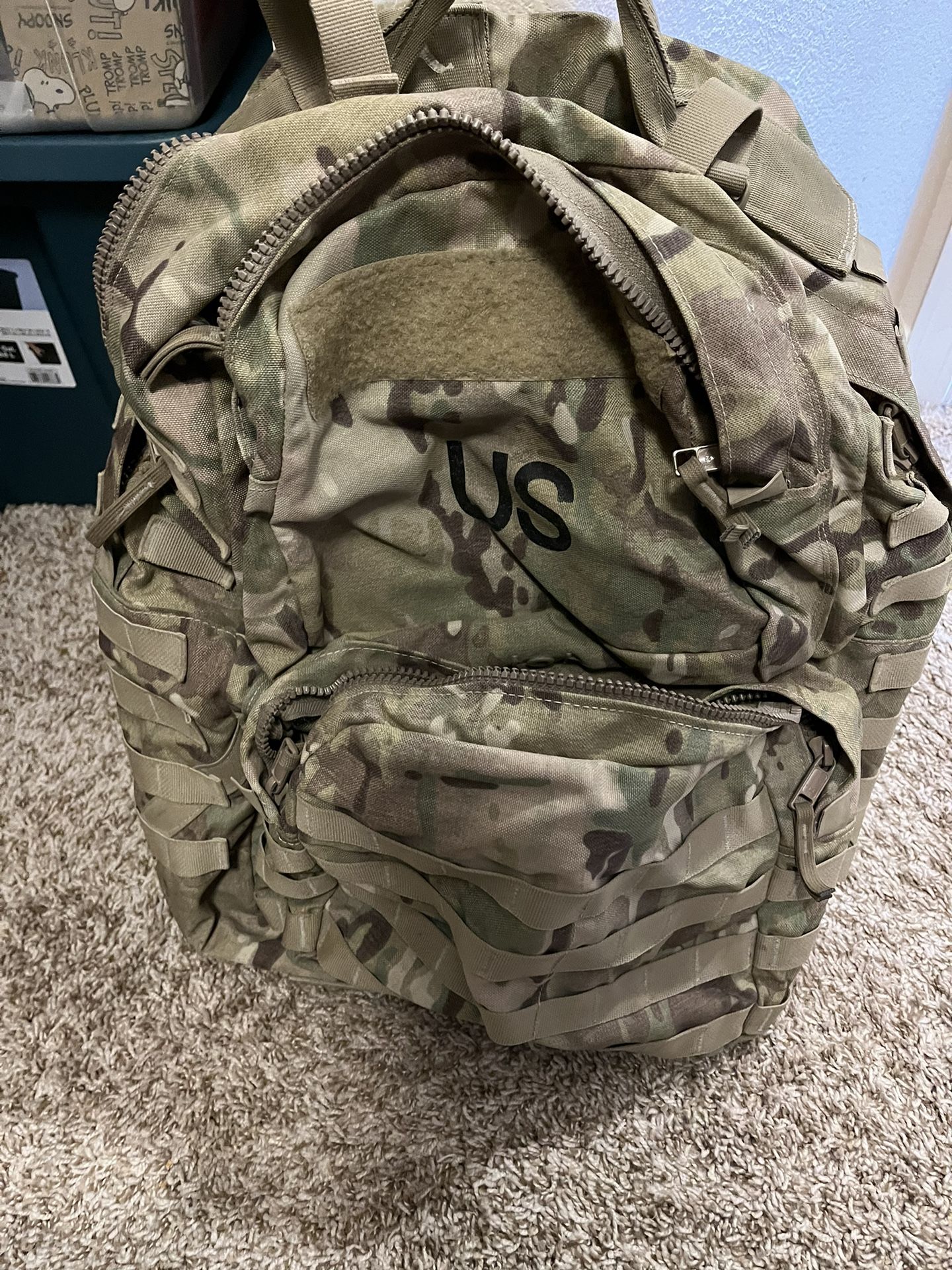 Army Multicam Medium Rucksack (NO SHOULDER OR WAIST STRAPS)