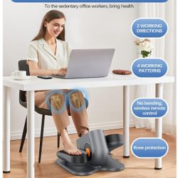 Under Desk Elliptical Machine – Electric & Manual Pedal Exerciser w/ 10 Speeds + Remote (Quiet & Compact)