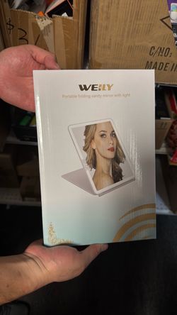 Weily Portable Folding Vanity Mirror with Light