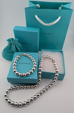 ✨🤍 Authentic Tiffany & Co. Ball Beaded Necklace & Bracelet Set 🤍✨