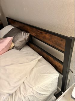 King size bed frame with mattress