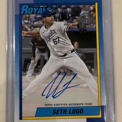 2025 Topps Series 2 1990 35th Anniversary Auto Card Seth Lugo #89BA