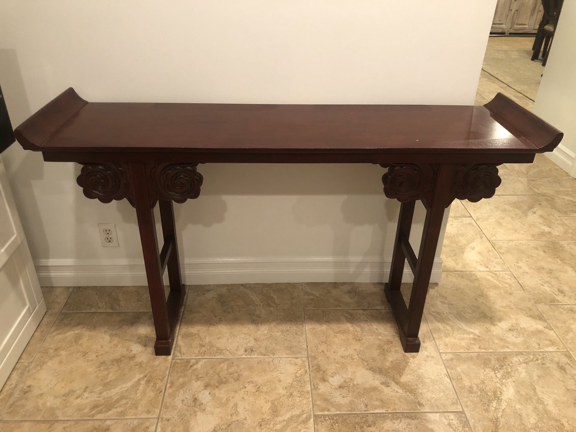 Red Chinese Console Table